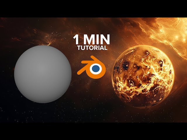 How to create Planet under 1 Minute in Blender!  ~  Blender Tutorial