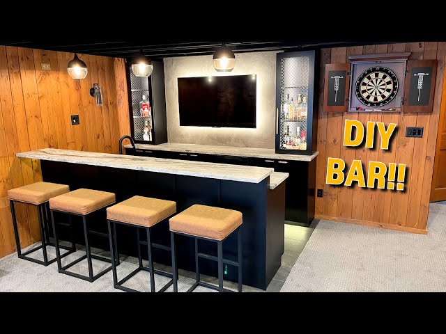 BASEMENT BAR BUILD FINALE!! Adding the Finishing Touches!