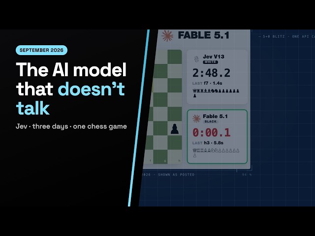 Jev: the AI model that doesn’t talk — its first three days, and a chess game it shouldn’t have won