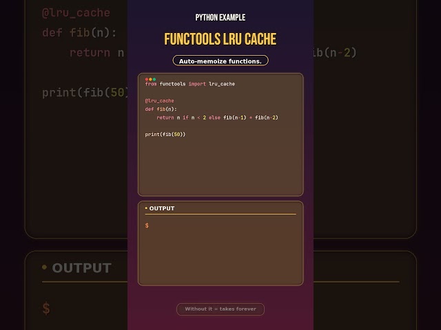 This One Python Line Makes Recursion Much Faster! #Python #Coding #Shorts