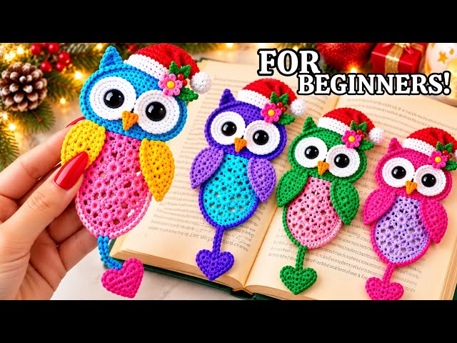 SO EASY😍HOW TO CROCHET A BEST-Selling Cute Owl Bookmark For Beginners! 😱🧶