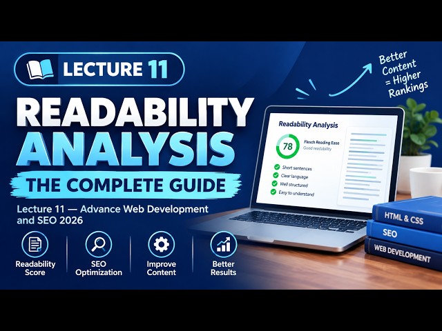 Readability Analysis: The Complete Guide | Lecture 11 | SEO & Web Development 2026