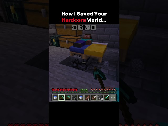 How I Saved your hardcore world 😭 #minecraft #trendingshorts #shorts