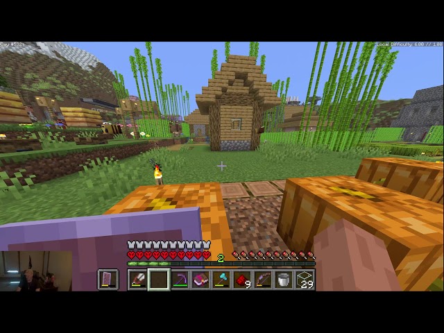 Turtle hermit Hardcore #Minecraft week 76 Failing at building a sugar cane farm.. EMBARRASSING