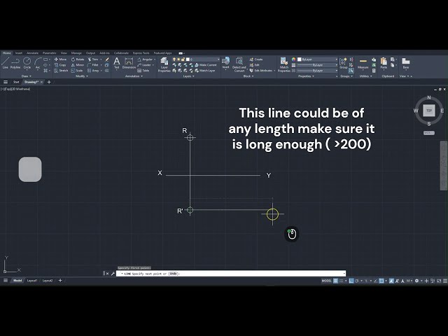 Expt 3 - Q3 Projection of lines - Engineering Graphics 26MEE1002L