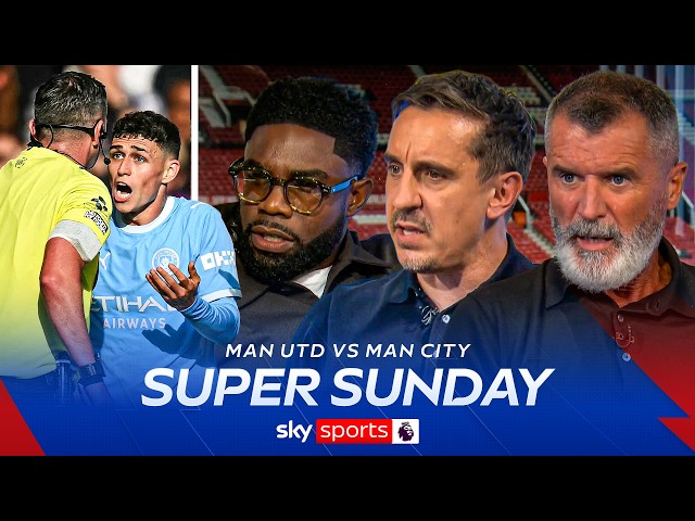 "It's NOT violent conduct" ❌ | Neville, Keane and Richards react to Phil Foden's red card!
