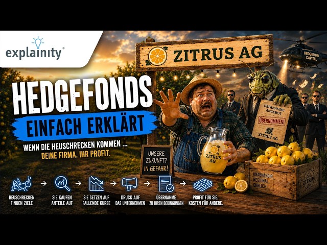 Hedge funds, short selling, and hostile takeovers explained simply (explainity® explanatory videos)