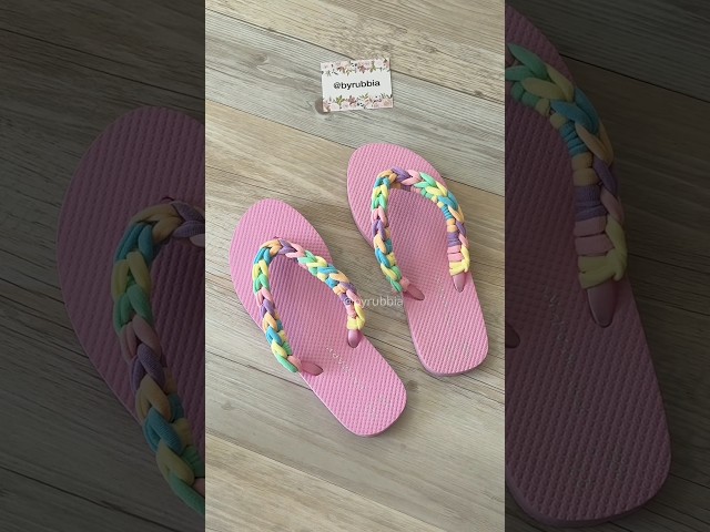 Turn £1 flip flops into fun holiday footwear in minutes! #diy #flipflops #handmade #tutorial #how