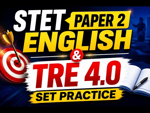 STET Paper 2 English & TRE 4.0 | Most Important Questions | Complete Set Practice #stet2026 #stet