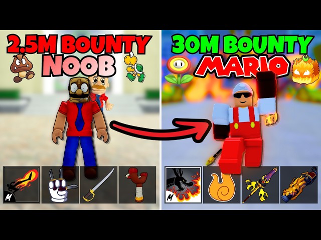 I Became MARIO And DESTROYED Servers In Blox Fruits PvP...