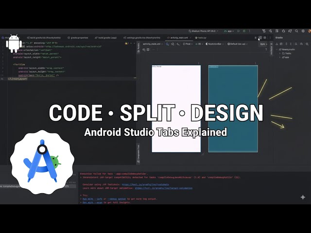 Android Studio XML Layout Views | Code, Split, and Design Explained