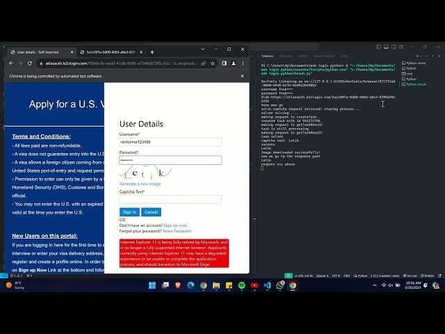 Using Selenium and Python to login and bypass CAPTCHA