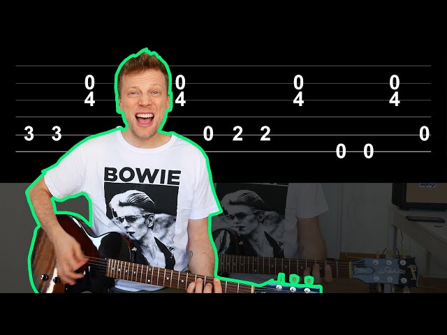 Nada Surf -  Popular - How to play on Guitar (Tabs on Screen)