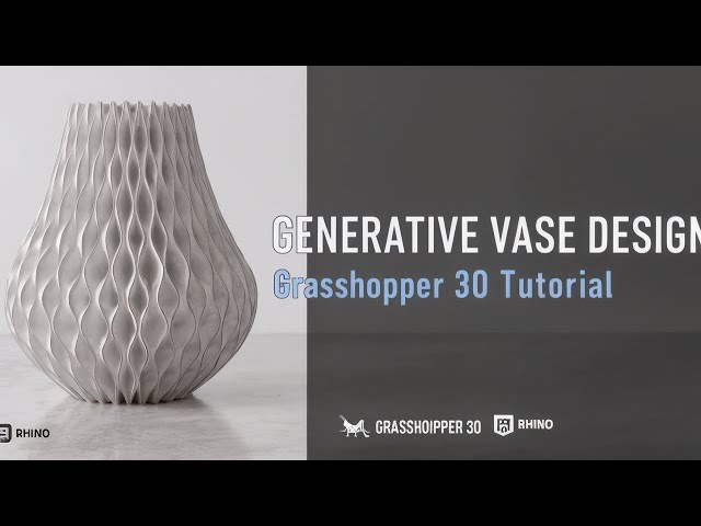 Parametric 3D Printed Vase in Rhino Grasshopper (Surface Morph Workflow) Grasshopper 3D & Rhino Eng