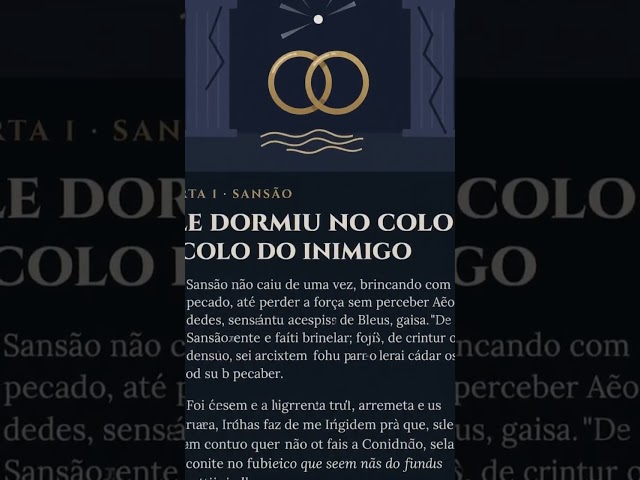 A queda de Sansão ao pecado.