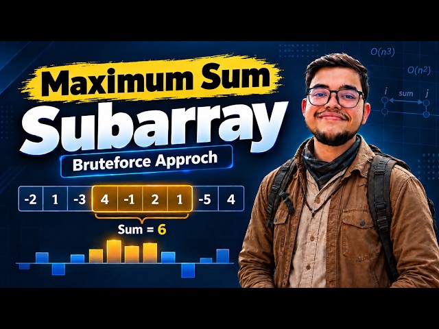What is Maximum Sum Subarray | Bruteforce Approach | Explained in Bangla