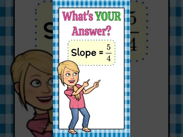 Which graph has the given slope? | What's your answer? | Grade 8 Math 8.EE.B.5 💗