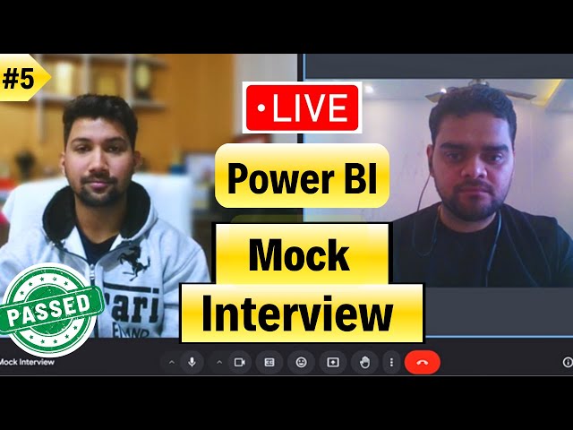 Power BI Live Mock Interview | 6 Months Experience | EP 5