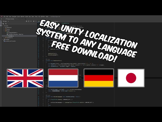 Unity: EASY TRANSLATION System + Download Link #unitytips