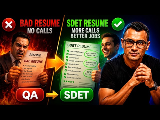 I Fixed My Student’s Resume — Now It Looks Like a Senior SDET Resume!