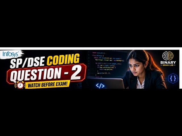 Infosys SP/DSE Coding Question 2 | Must Practice Before Coding Assessment 2026 | Infosys Recruitment