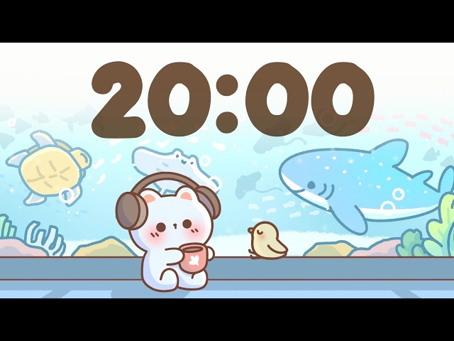 20 Minute Timer 🐱 Study Timer for Classroom Focus