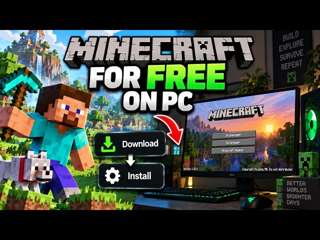 How to Install Minecraft For FREE On PC