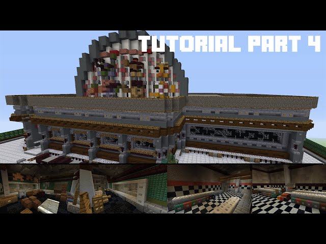 Minecraft Tutorial: How To Build Fazbear Fright (FNAF 3) - Part 4