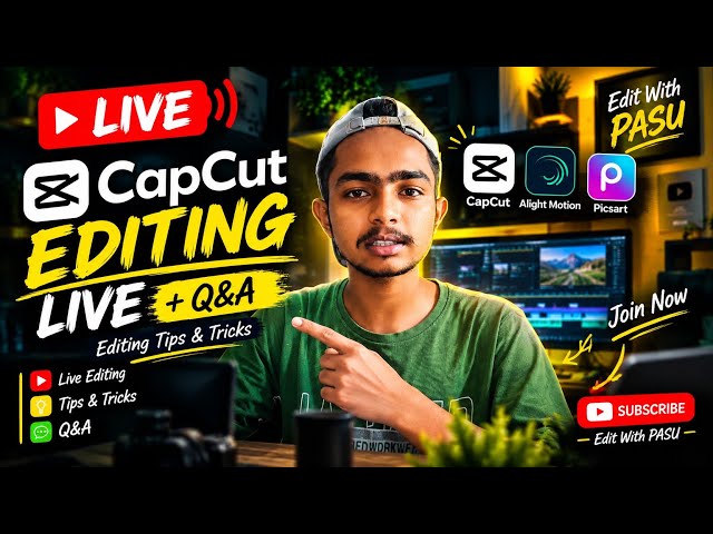 🔴 LIVE: CapCut Editing 🔥 | Live Editing + Q&A | Editing Tips & Tricks