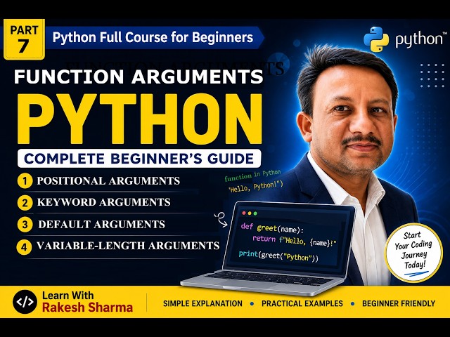 Python Function Arguments Explained in Hindi | Types of Arguments | Python For Beginners #7