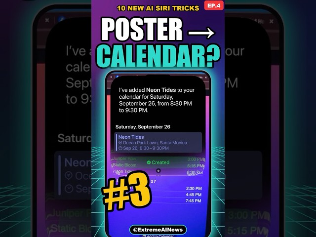 10 New AI Siri Tricks #3: Poster to Calendar #shorts