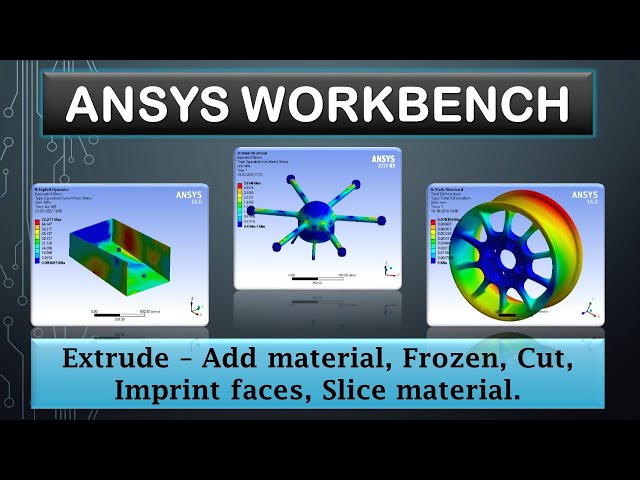 ANSYS Tutorials - Extrude, Add material, Frozen, Imprint faces - 6