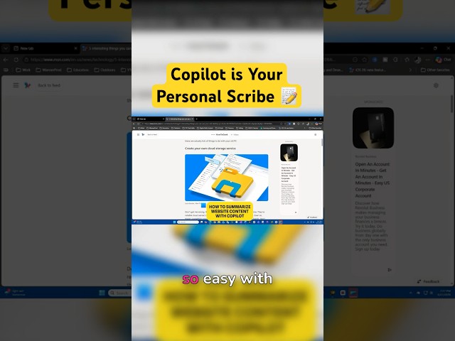 This CoPilot Trick Turns Messy Notes Into Perfect Summaries #copilot #howto #shorts