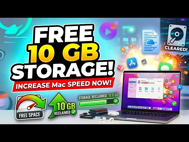 How to Free 10GB–15GB Storage on Mac NOW! (Without Deleting Personal Files) 