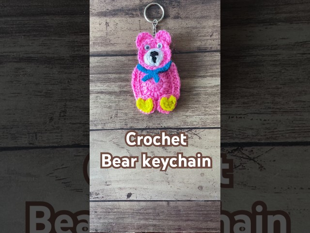 How to crochet bear keychain. #tukitakicrochet #crochet #crochetpatterns #crochetforbeginners #diy
