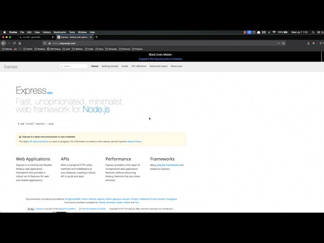 Full Stack Web Developer Course: 9_1 - Intro to Express