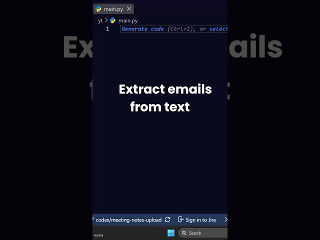 Extract emails from text file in 5 sec in Python | Python automation #coding #python