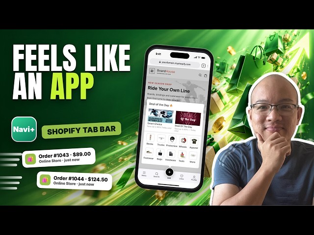 Add an App-Like Tab Bar to Your Shopify Store in 2 Minutes (with AI) | Navi+