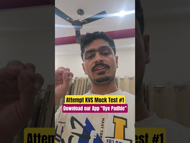 Last Chance to Attempt KVS Mock #1 @AshwaniSheoran