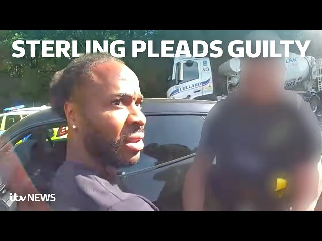 Watch the moment former England footballer Raheem Sterling is arrested for dangerous driving