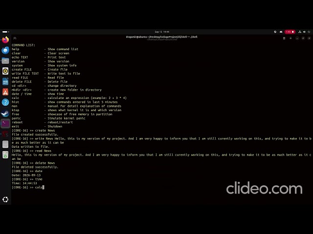 Changes: from kernel idea to bash script with SLM