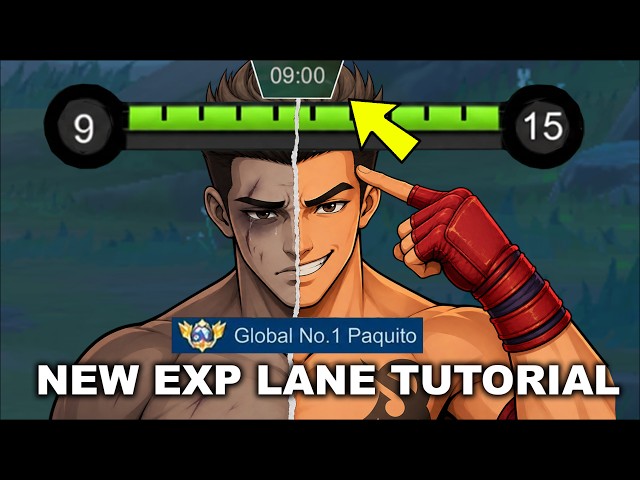 9min - level 15 NEW EXP GLOBAL PAQUITO TUTORIAL!! BEST ROTATION? - MLBB