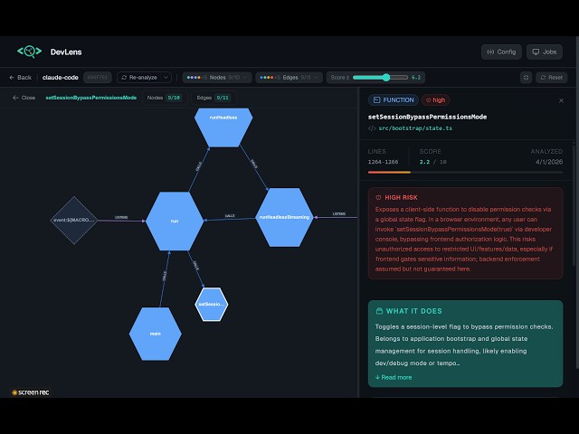 Devlens.io : An Intelligent Codebase Visualizer for javascript, reactjs, Nextjs