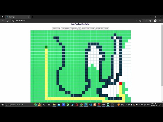 Pathfinding Visualizer using Searching Algorithms | Project Walkthrough