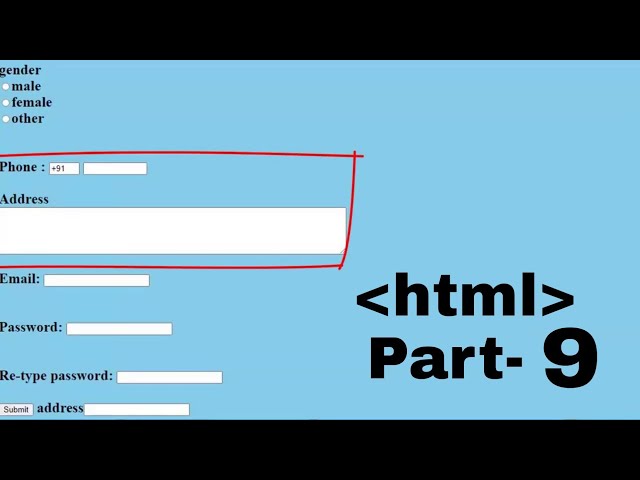 how to add Email &password  inputbox and submit button on html webpage registration form in hindi