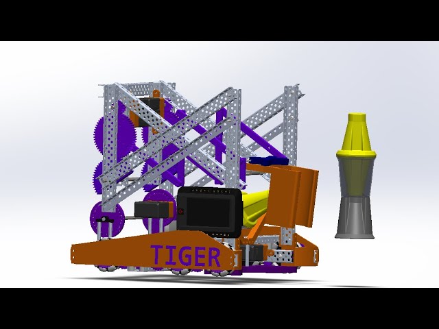 VEXU override TIGER CAD tutorial 15” DR4B lift x-brace 