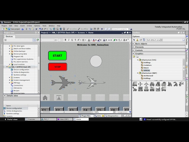 Animation on HMI in TIA Portal V15
