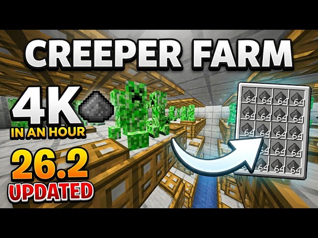 NEW Creeper Farm for Minecraft Java 26.2 (Still Works After Update!)