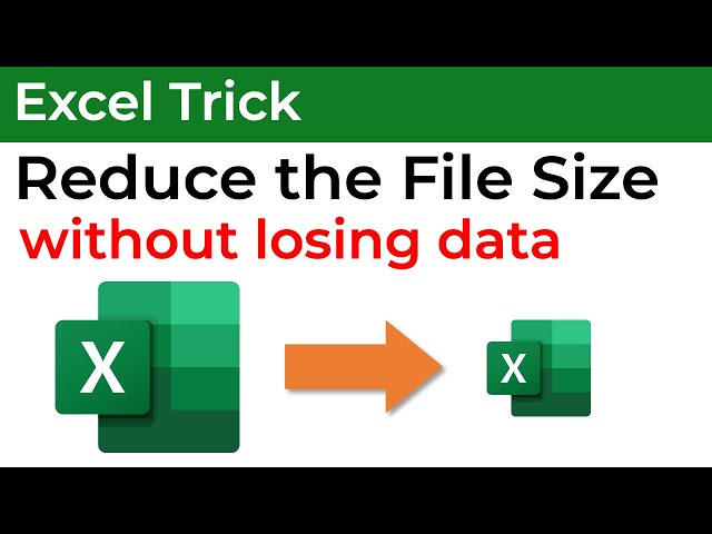 Reduce the excel file size more than 50% without losing DATA