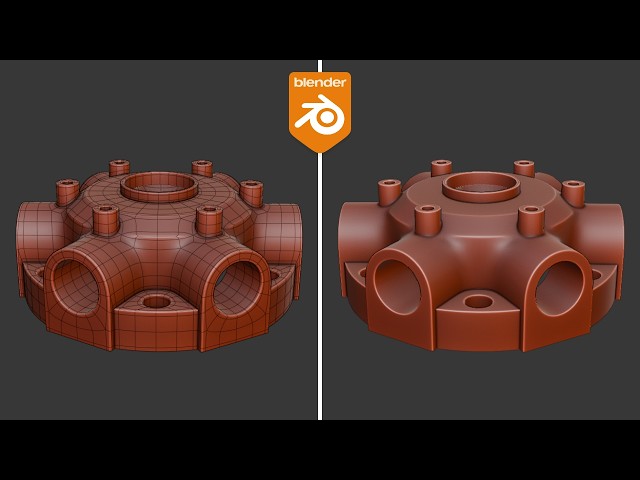 Blender Practice – Modeling a Ferrous Metal Casting Mechanical Part (Clean Topology)